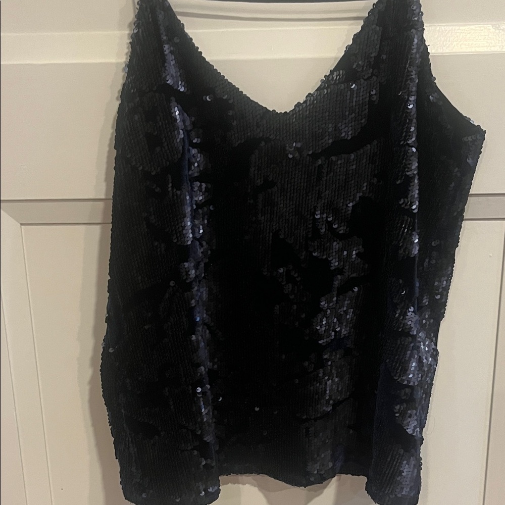 Ro & De Black Sequin Camisole